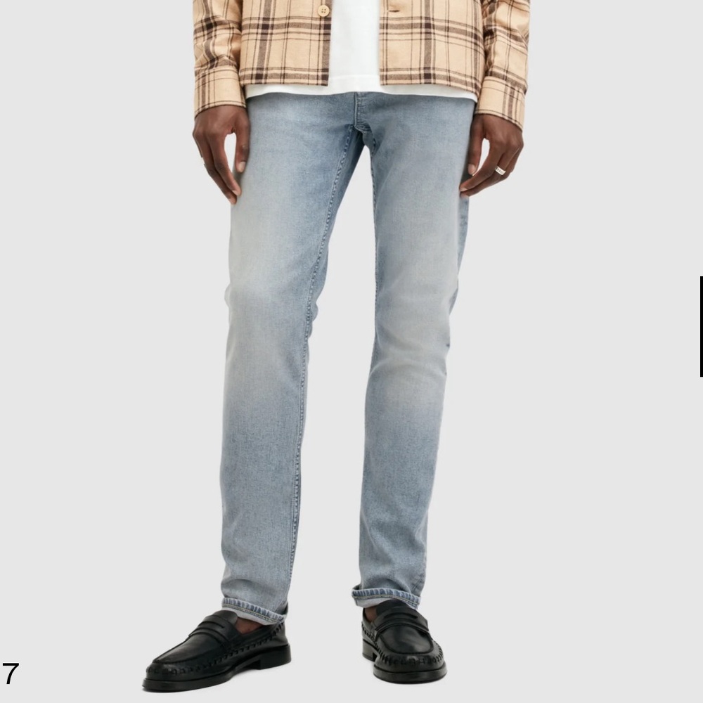 All Saints Cigarette Light Blue Men's Jeans